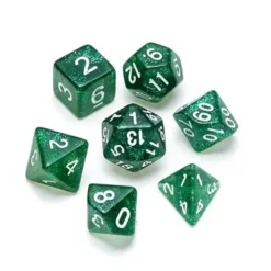 Glitter Dark Green - Numbers: White