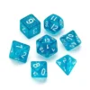 Glitter Light Blue - Numbers: White