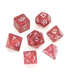 Glitter Red - Numbers: White