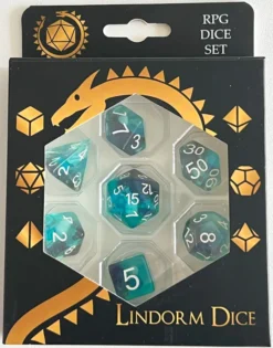 Jelly Fish set of 7 dice