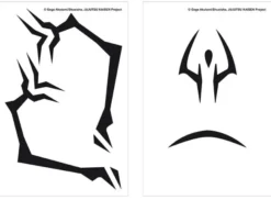 Jujutsu Kaisen Tattoos - Yuji/Sukuna Symbols 15x10cm