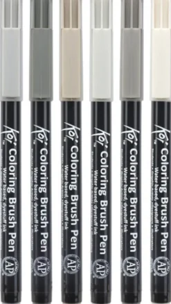 Koi Color Brush Set 6 Grey