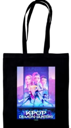 KPop Demon Hunters Key Art Black Tote Bag
