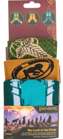 LotR Socks 3-pack Leaf, Ring & Door