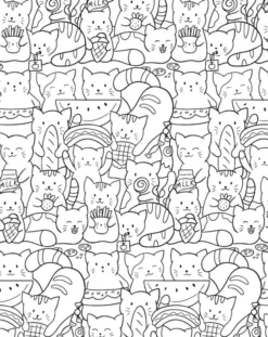 Mangatopia Cupcakes and Kitties: A Cuteness Overload Colouring Book