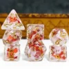 Maple Leaf set of 7 dice
