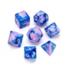 Marble Series: Blue & Pink - Numbers: White