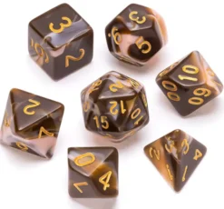 Marble Series: Chocolate & Cream - Numbers: Gold