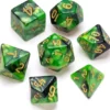 Marble Series: Green & Black - Numbers: Gold