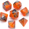Marble Series: Orange & Grey - Numbers: Gold