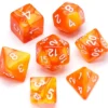 Marble Series: Orange & Yellow - Numbers: White