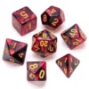 Marble Series: Red & Black - Numbers: Gold