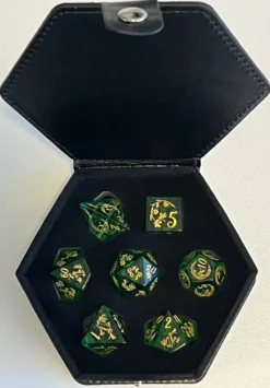 Meadow Dragonflies set of 7 Glass Dice