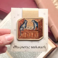 Medieval Dog & Cat Magnetic Bookmark