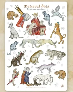 Medieval Dogs Sticker Set