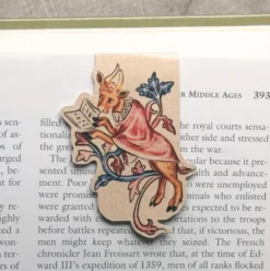 Medieval Reading Cow Magnetic Bookmark