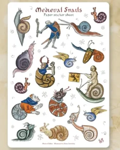 Medieval Snails Sticker Set