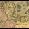 Middle-Earth Map Framed Print 30x 40 cm