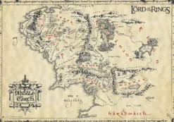 Middle Earth Parchment Poster 66 x 46cm