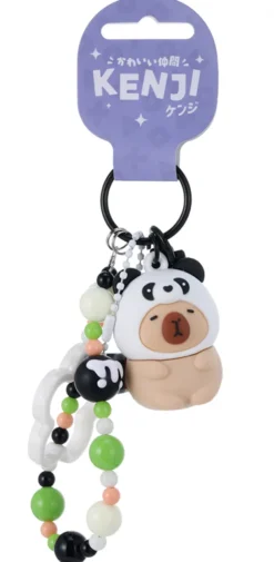 Mima Capybara Panda Cosplay Keychain w/ Bracelet