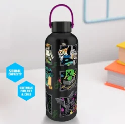 Minecraft Mascots Metal Water Bottle 500ml
