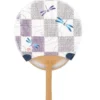 Mini Bamboo Fan: Checkered Dragonfly