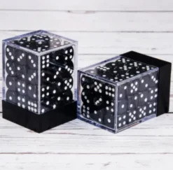 12 mm Opaque Black Dice Block 36 D6