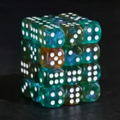 12 mm Tranquil World Glitter Dice Block 36 D6