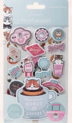 Mofusand Puffy Sticker Set