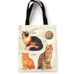 Moody Cats Canvas Tote Bag