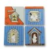 Moomin House Ceramic Coasters - Set of 4