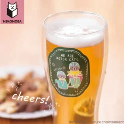 Motor Cats Double Walled Beer Glass