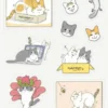 My Cat Is Such A Weirdo Sticker Set Orange