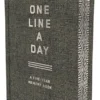 One Line a Day a Five-Year Memory Book Charcoal Canvas