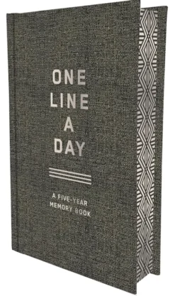 One Line a Day a Five-Year Memory Book Charcoal Canvas