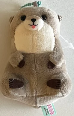 Otter Plush Mini Hanger: Sitting Comfy Beige