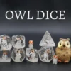 Owl set of 7 dice
