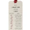 Paper Bookmark Library Card