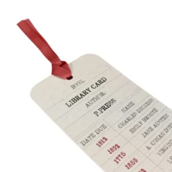Paper Bookmark Library Card