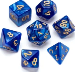 Pearl Series: Blue - Numbers: Gold