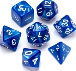 Pearl Series: Blue - Numbers: White