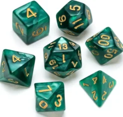 Pearl Series: Dark Green - Numbers: Gold