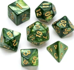 Pearl Series: Green - Numbers: Gold