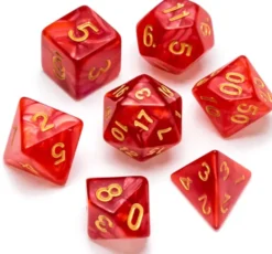 Pearl Series: Red - Numbers: Gold