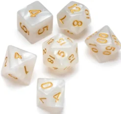 Pearl Series: White - Numbers: Gold