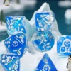 Penguin Pattern Blue set of 7 Dice