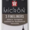 Pigma Micron 3 Fineliners Set