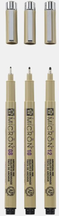 Pigma Micron 3 Fineliners Set