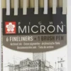 Pigma Micron Set Black 6 + 1 Brush Pen