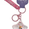 Pink Capybara Star Charm Keychain